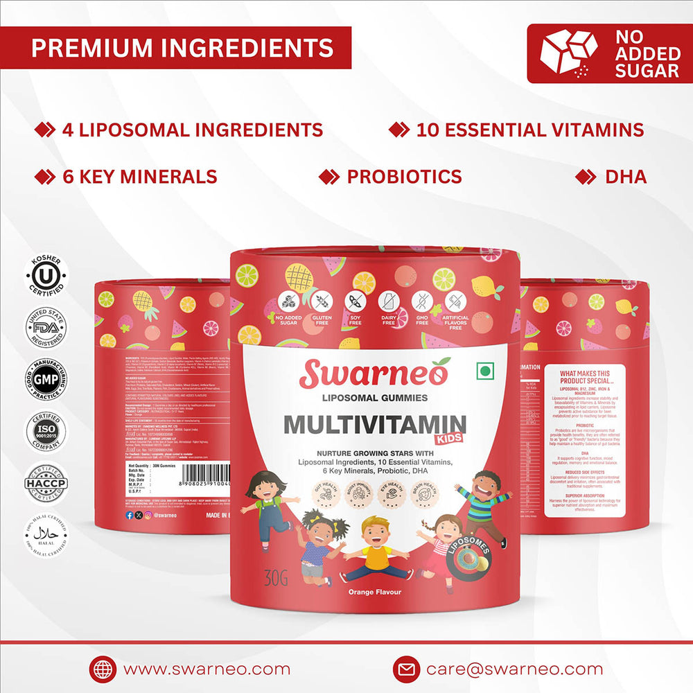 Swarneo Kids Multivitamin Liposomal Gummies