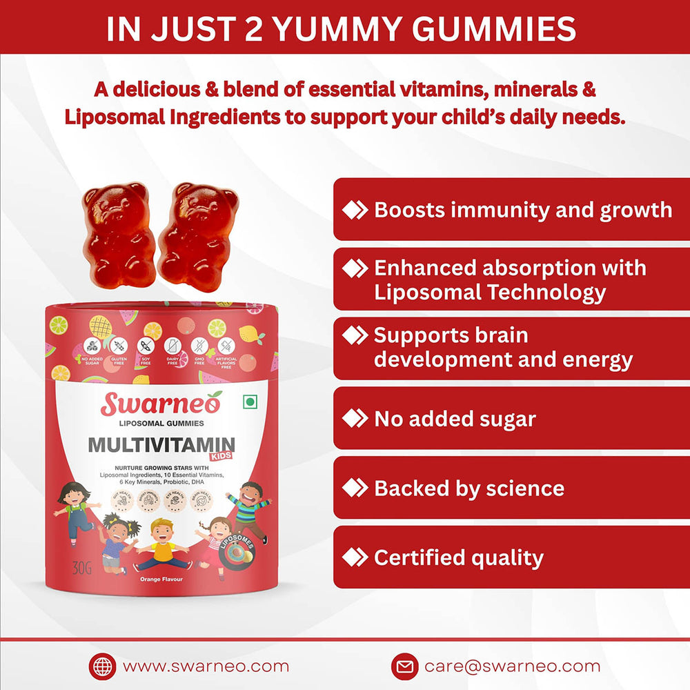 Swarneo Kids Multivitamin Liposomal Gummies