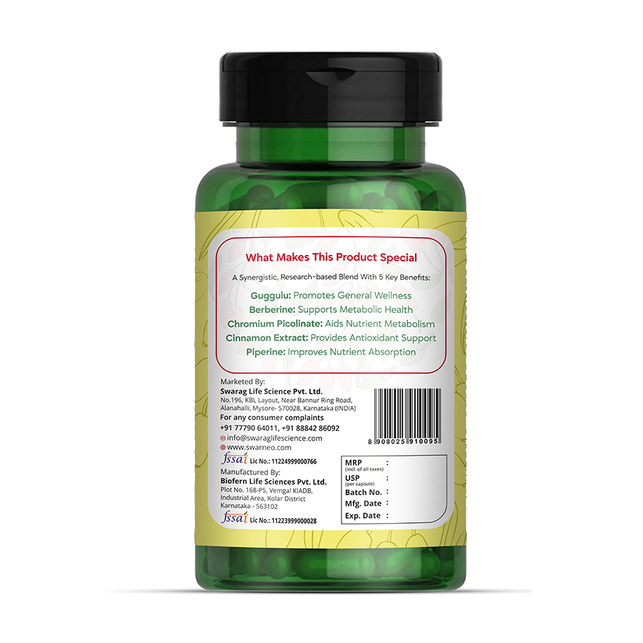 Swarneo Berberine 1000mg Capsule