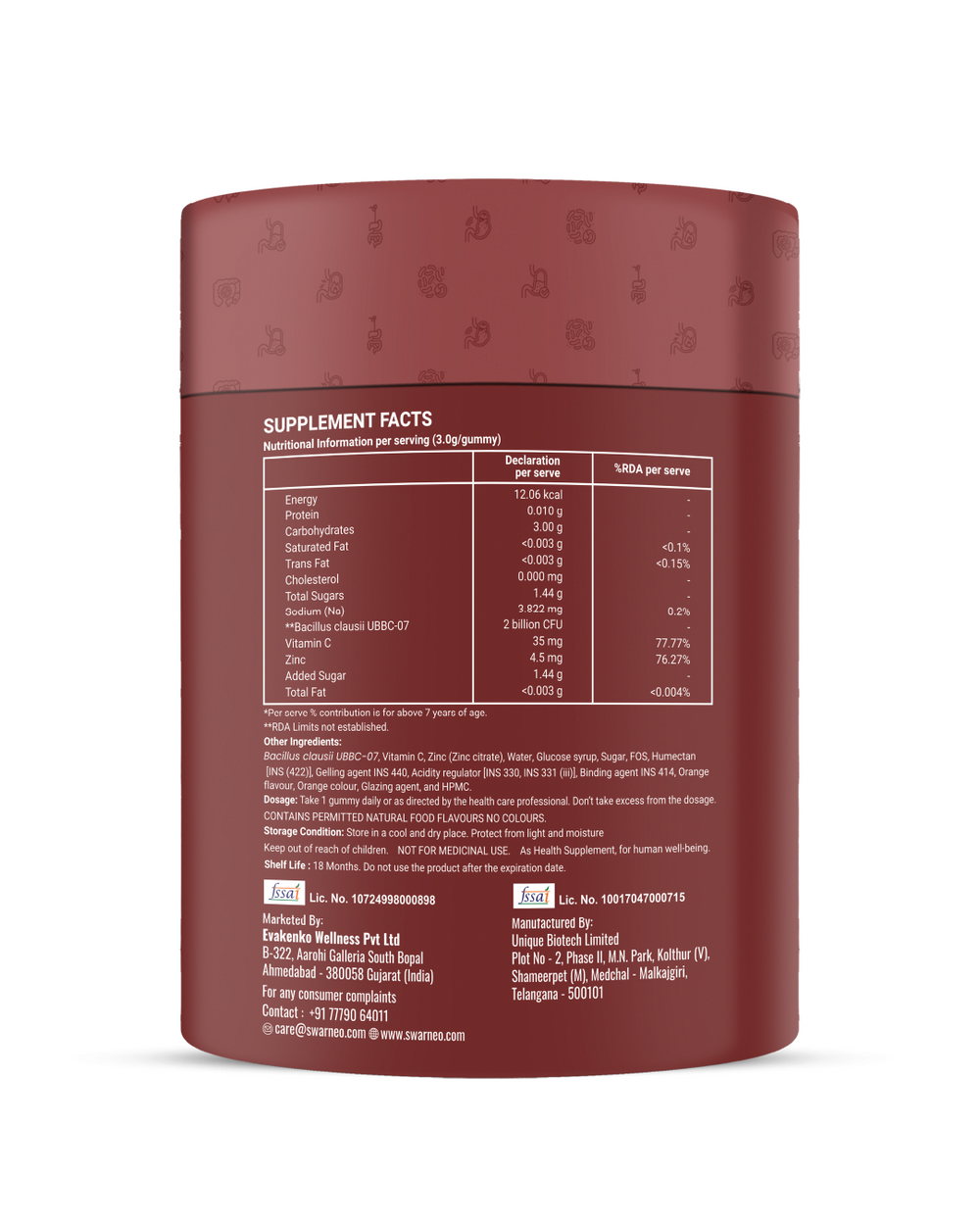 Swarneo Pro Biotic + Immunity Gummies