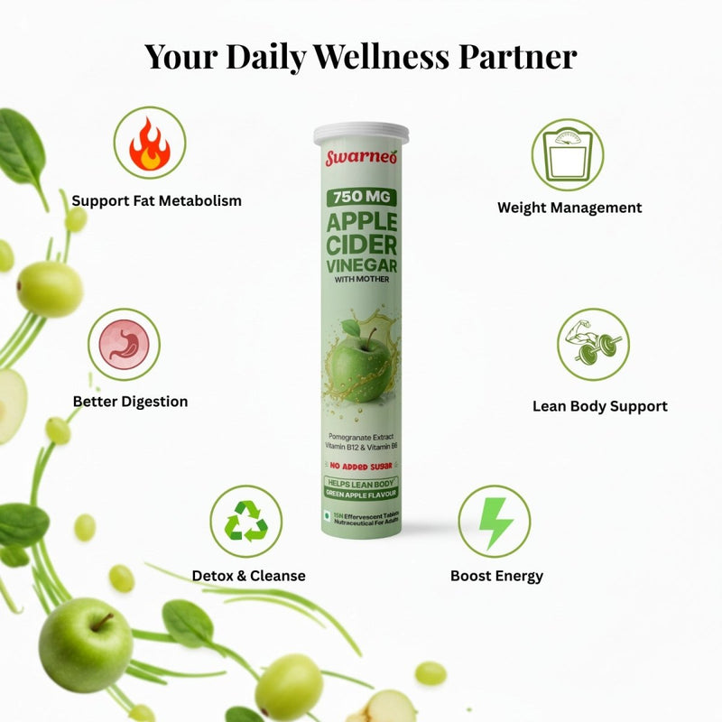 Swarneo Apple Cider Vinegar 750 Mg Effervescent Tablet - Swarneo