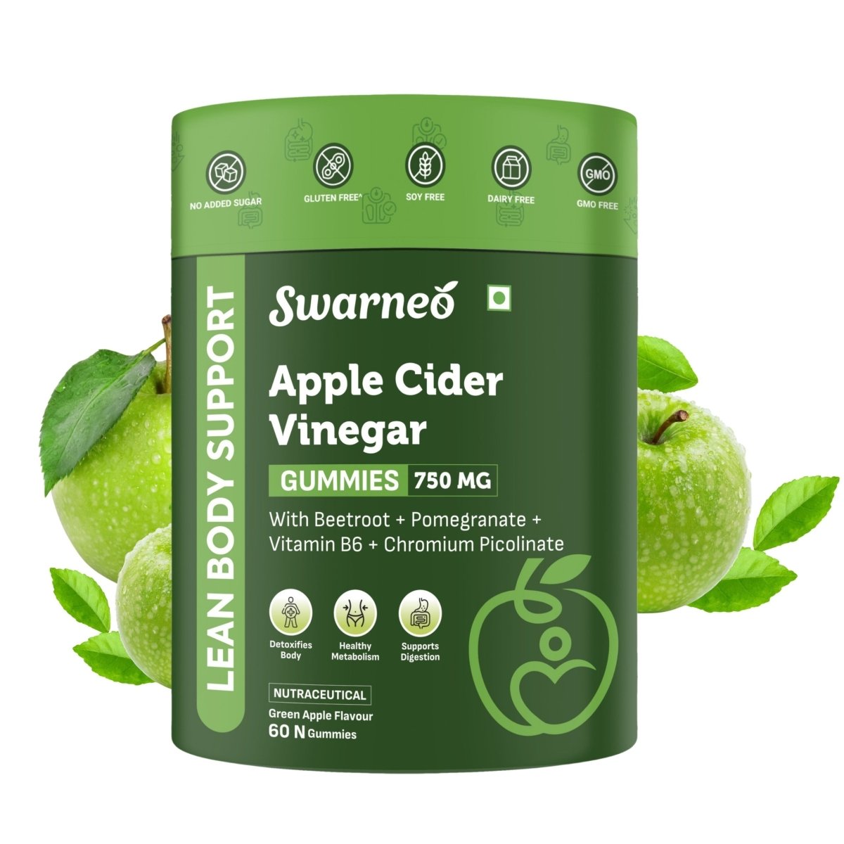 Swarneo Apple Cider Vinegar 750 MG Gummies - Swarneo