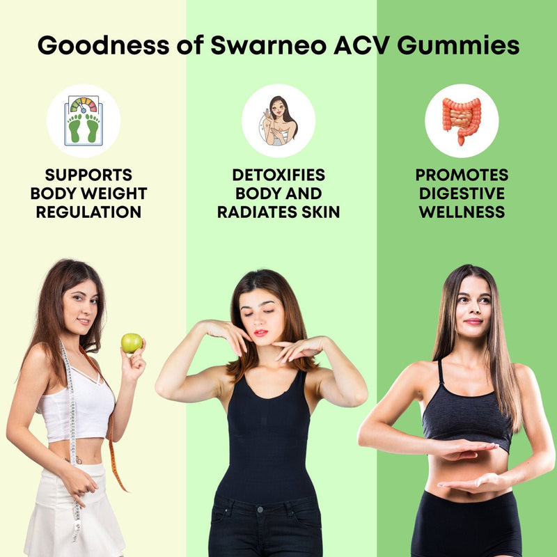 Swarneo Apple Cider Vinegar 750 MG Gummies - Swarneo