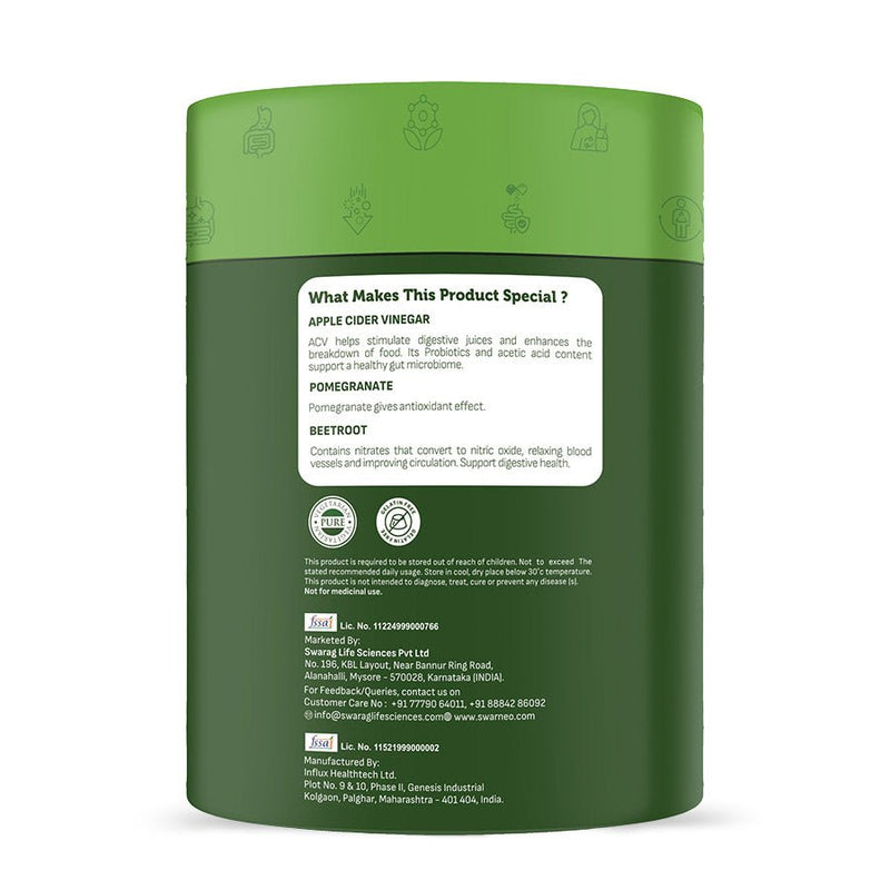 Swarneo Apple Cider Vinegar 750 MG Gummies - Swarneo