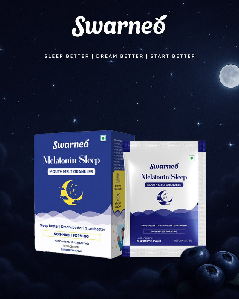 Swarneo Melatonin 10Mg Mouth Melts Granules - Swarneo