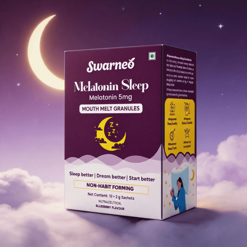 Swarneo Melatonin 5Mg Mouth Melts Granules - Swarneo
