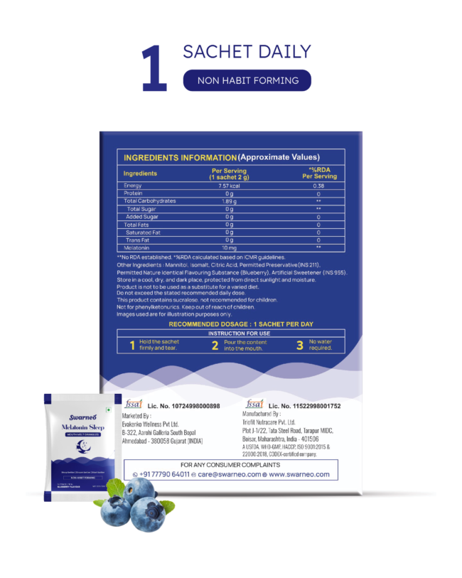 Swarneo Melatonin 10Mg Mouth Melts Granules - Image 5