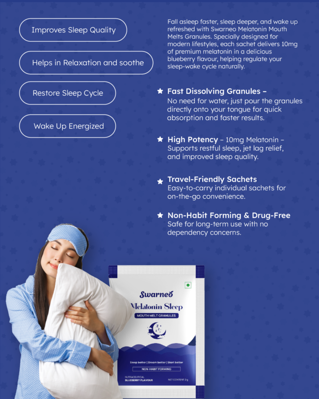Swarneo Melatonin 10Mg Mouth Melts Granules - Image 6