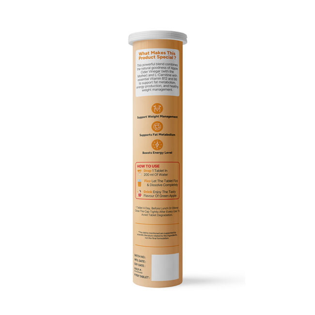 Swarneo Advanced Apple Cider Vinegar + L- Carnitine Tablet - Image 3